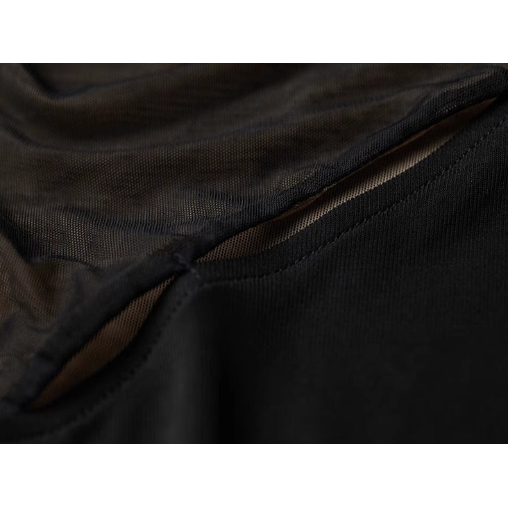 Black China Sleeveless Bodysuit