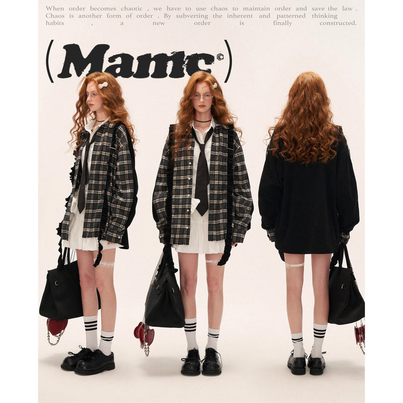 American Vintage Check Frill Shirt