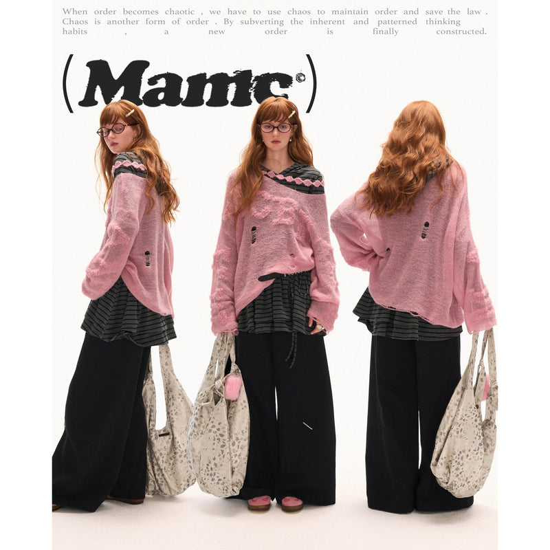Alphabet One-Shoulder Knit