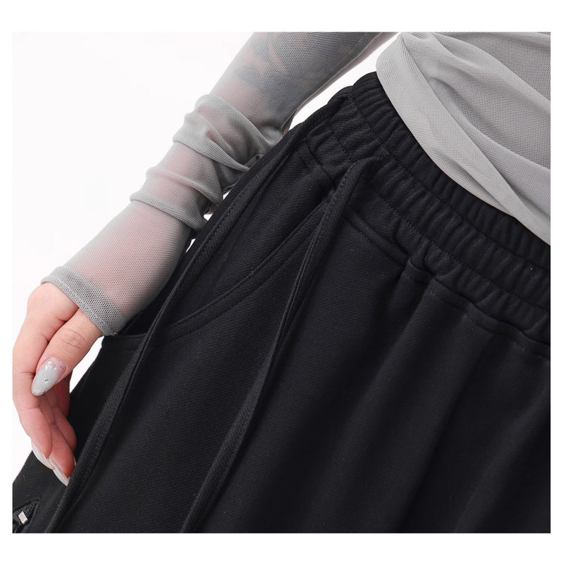 Blue Switching Wide Track Pants