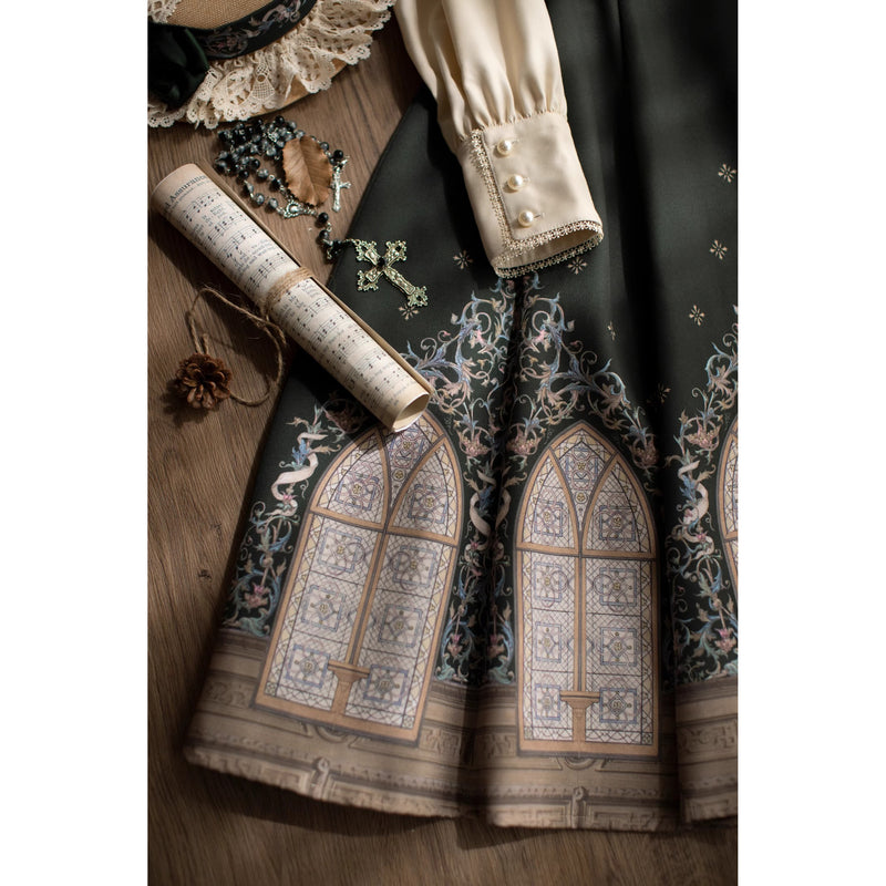 大聖堂の挿絵クラシカルワンピース[2026年2月上旬-3月上旬発送予定]