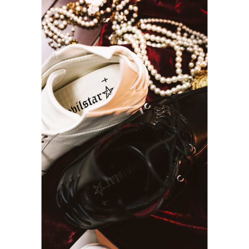 Vampire Lace-up Heeled Shoes - Black[2025年11月上旬-11月下旬発送予定]