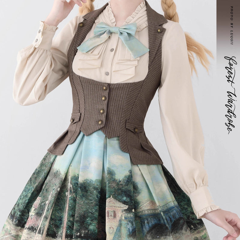 英国のお嬢様のクラシックベスト - Light Brown