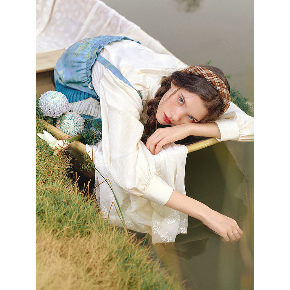 睡蓮の池と日本の橋のストラップスカート – ManusMachina