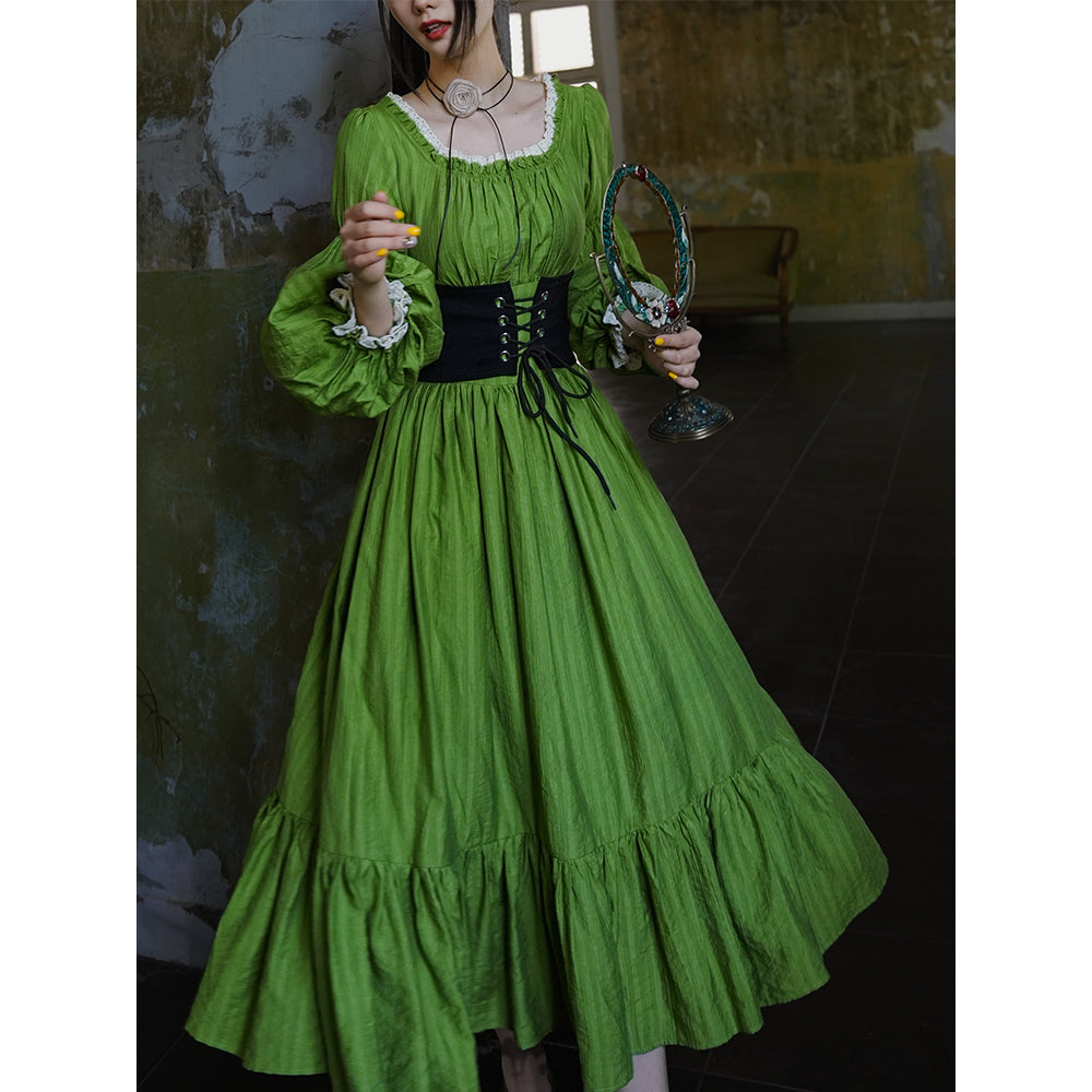 【オシャレ☆emanuel ungaro】緑　レトロ　ワンピース　サイズ9 オシャレ☆emanuel ungaro】緑 レトロ ワンピース サイズ9