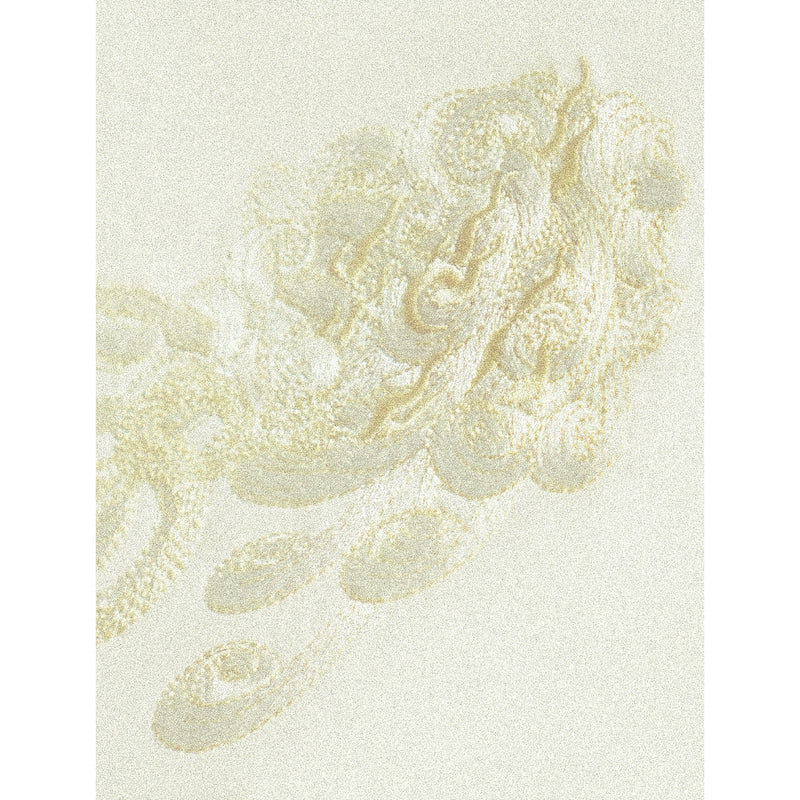 白蛇と菊花の刺繍セーラーワンピース - White