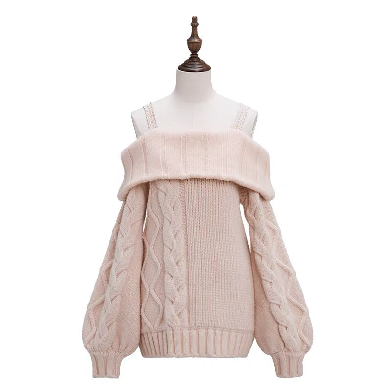 恋するお嬢様のケーブルニットトップス[2026年2月上旬-3月上旬発送予定]