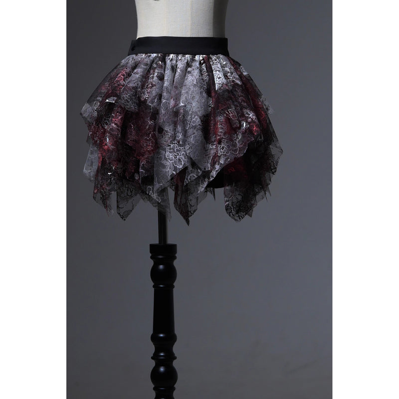 血塗れのお嬢様のゴシックスカートパンツ - Dark Red[2026年2月下旬-3月下旬発送予定]