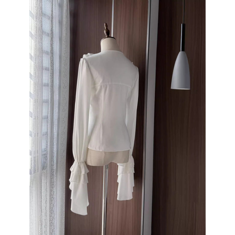 男爵令嬢のヴィクトリアンブラウス - White[2026年2月中旬-3月中旬発送予定]