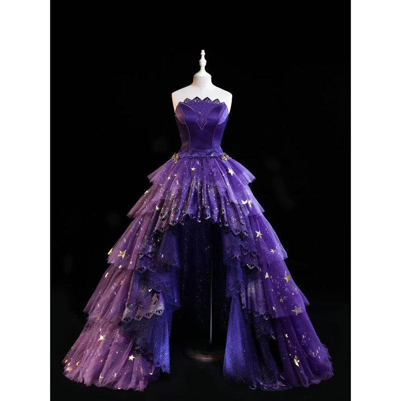 星降る夜に誘うトップスとチュールスカート - Dark Purple[2025年8月下旬-9月中旬発送予定]