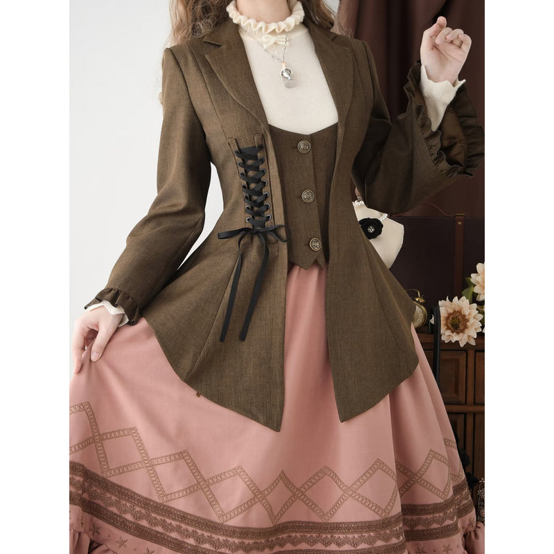 邸宅のお嬢様のテーラードジャケット