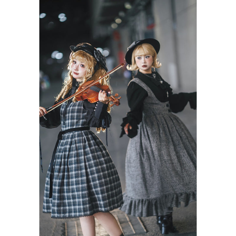 伯爵令嬢のジャンパースカートとケープ - Gray[2026年2月上旬-3月下旬発送予定]