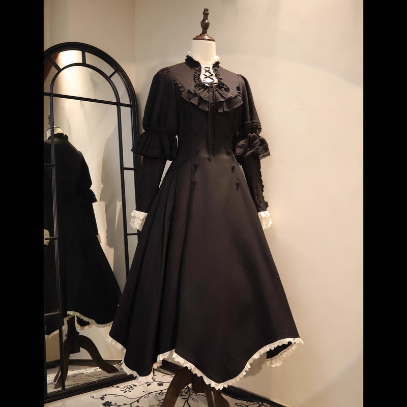 伯爵夫人のクラシカルワンピース - Black[2025年10月中旬-11月中旬発送予定]
