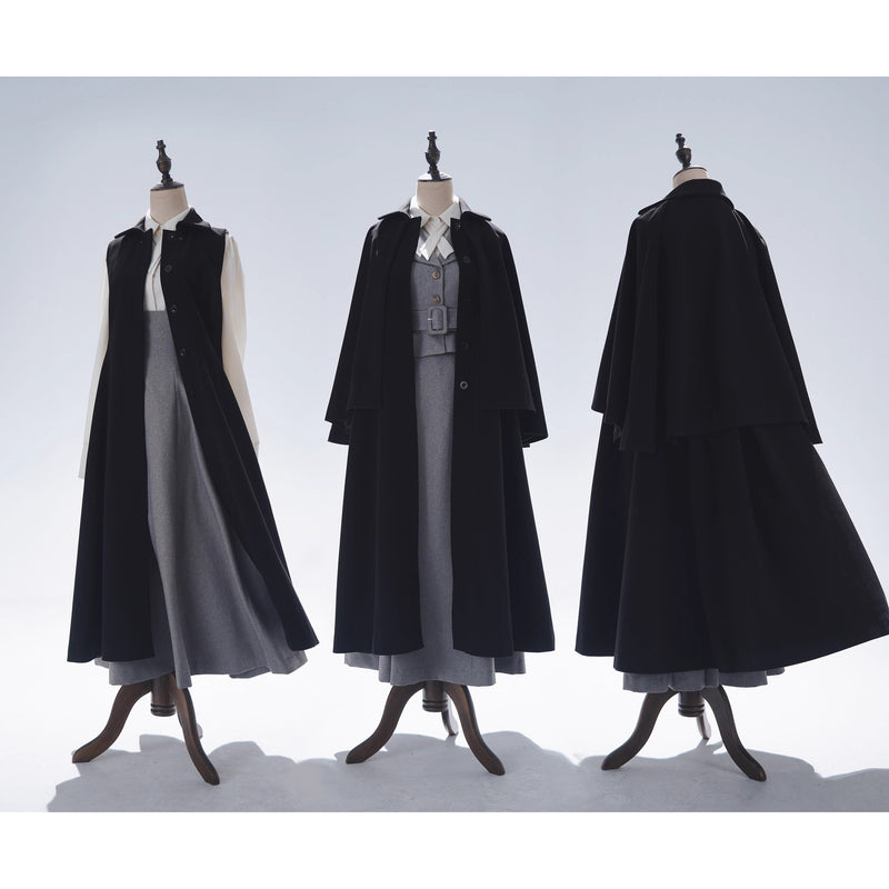 Wizarding World British Cape Long Coat - Black[2025年12月中旬-2026年1月中旬発送予定]