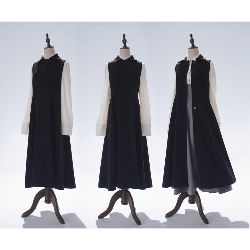 Wizarding World British Cape Long Coat - Black[2025年12月中旬-2026年1月中旬発送予定]