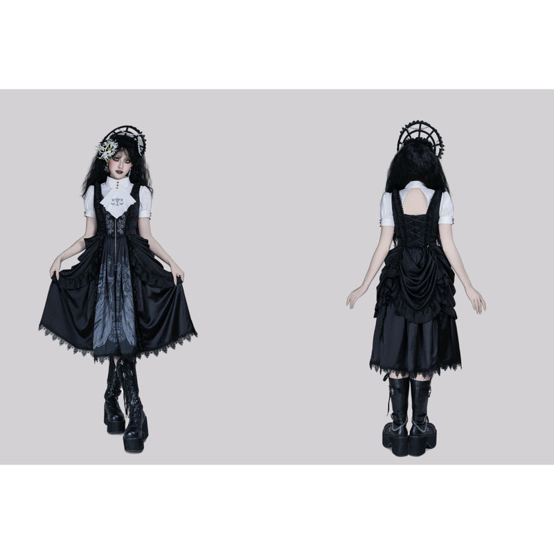 死神のお嬢様の刺繍ブラウス[2025年8月上旬-9月上旬発送予定]