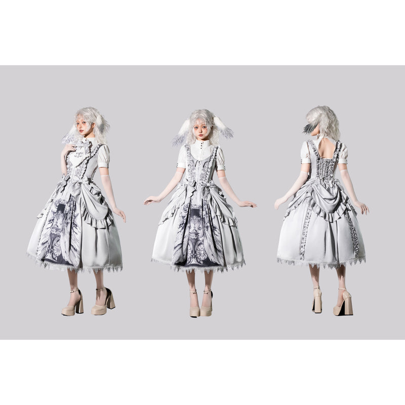 死神のお嬢様の刺繍ブラウス[2025年8月上旬-9月上旬発送予定]
