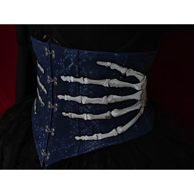 手骨の標本コルセット - Navy[2025年11月上旬-12月上旬発送予定]