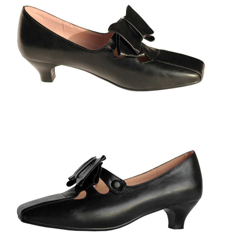 英国少女のリボンクラシカルシューズ - Black[2025年12月下旬-2026年1月下旬発送予定]