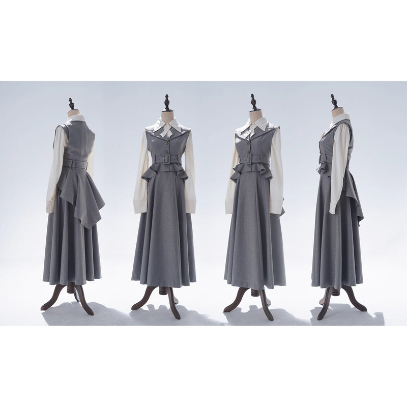 Wizarding World British Tail Vest and Strap Skirt - Gray