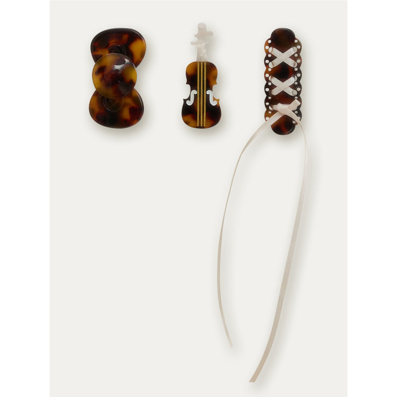 Violin and Ribbon Hair Clip（3点セット）