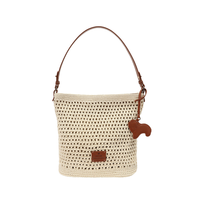 Braided Shoulder Basket Bag