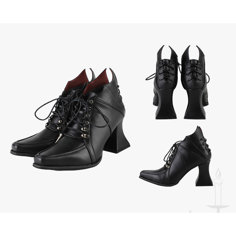 Vampire Lace-up Heeled Shoes - Black[2025年11月上旬-11月下旬発送予定]