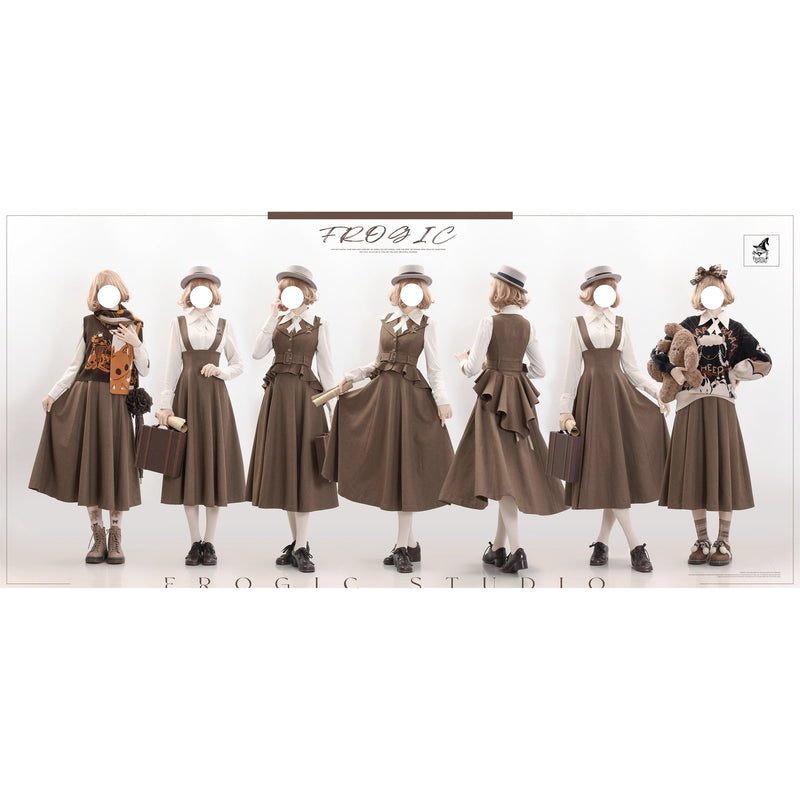 Wizarding World British Tail Vest and Strap Skirt - Brown