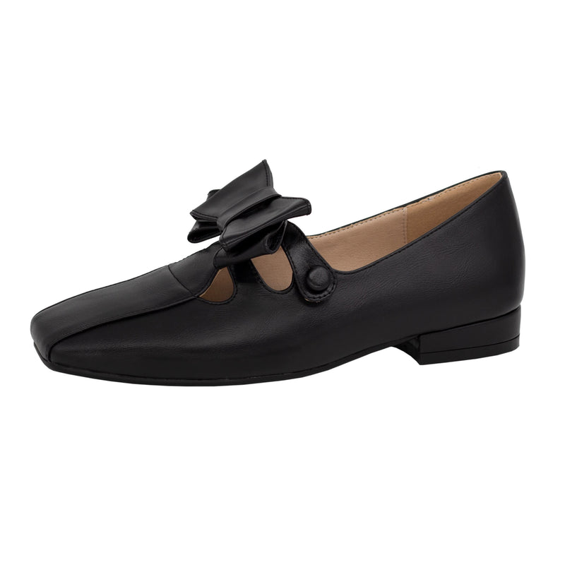 英国少女のリボンクラシカルシューズ - Black[2025年12月下旬-2026年1月下旬発送予定]
