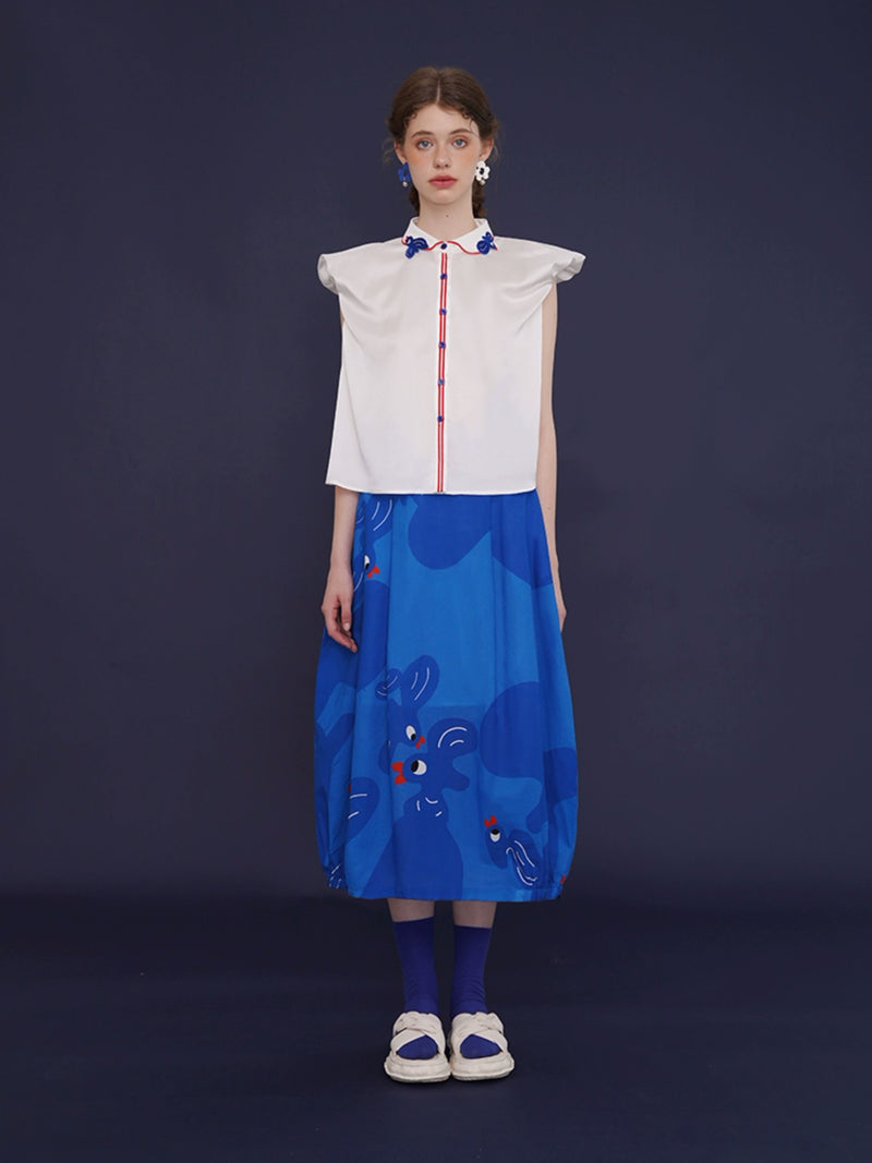 Asymmetrical skirt for little girls