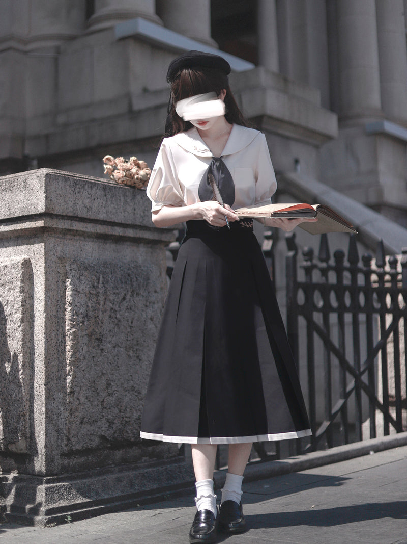 A literary dress and shawl for a young lady in black