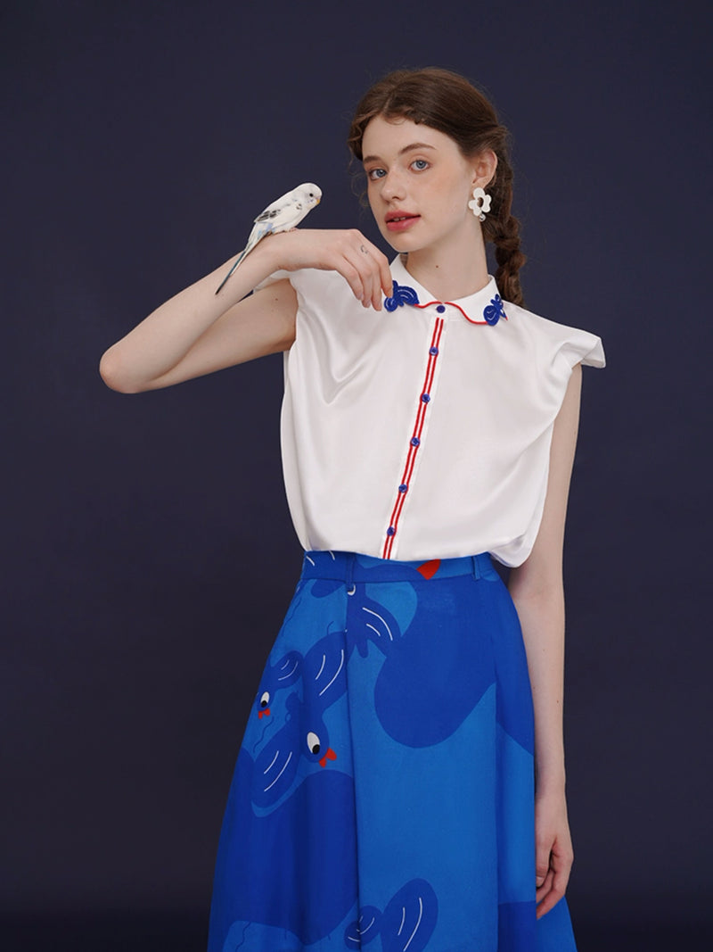 Asymmetrical skirt for little girls
