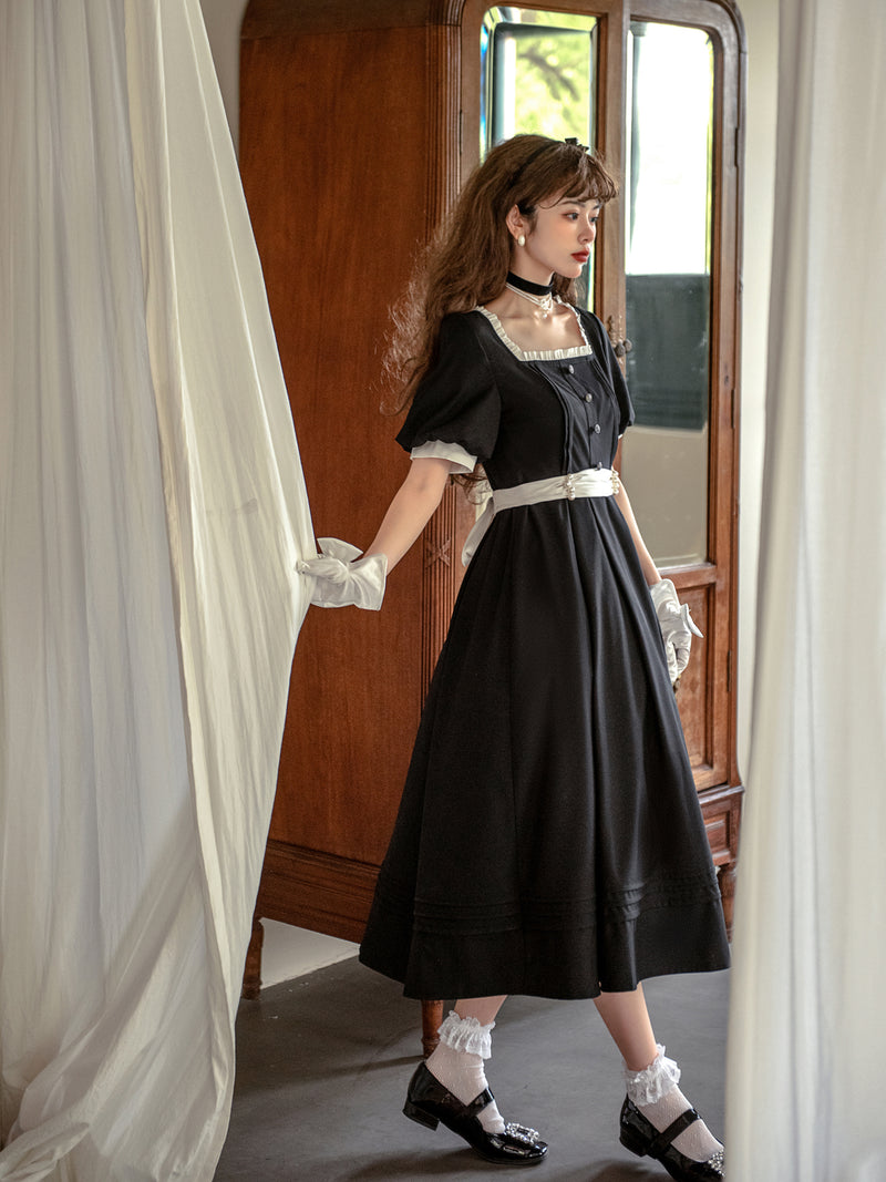A literary dress and shawl for a young lady in black
