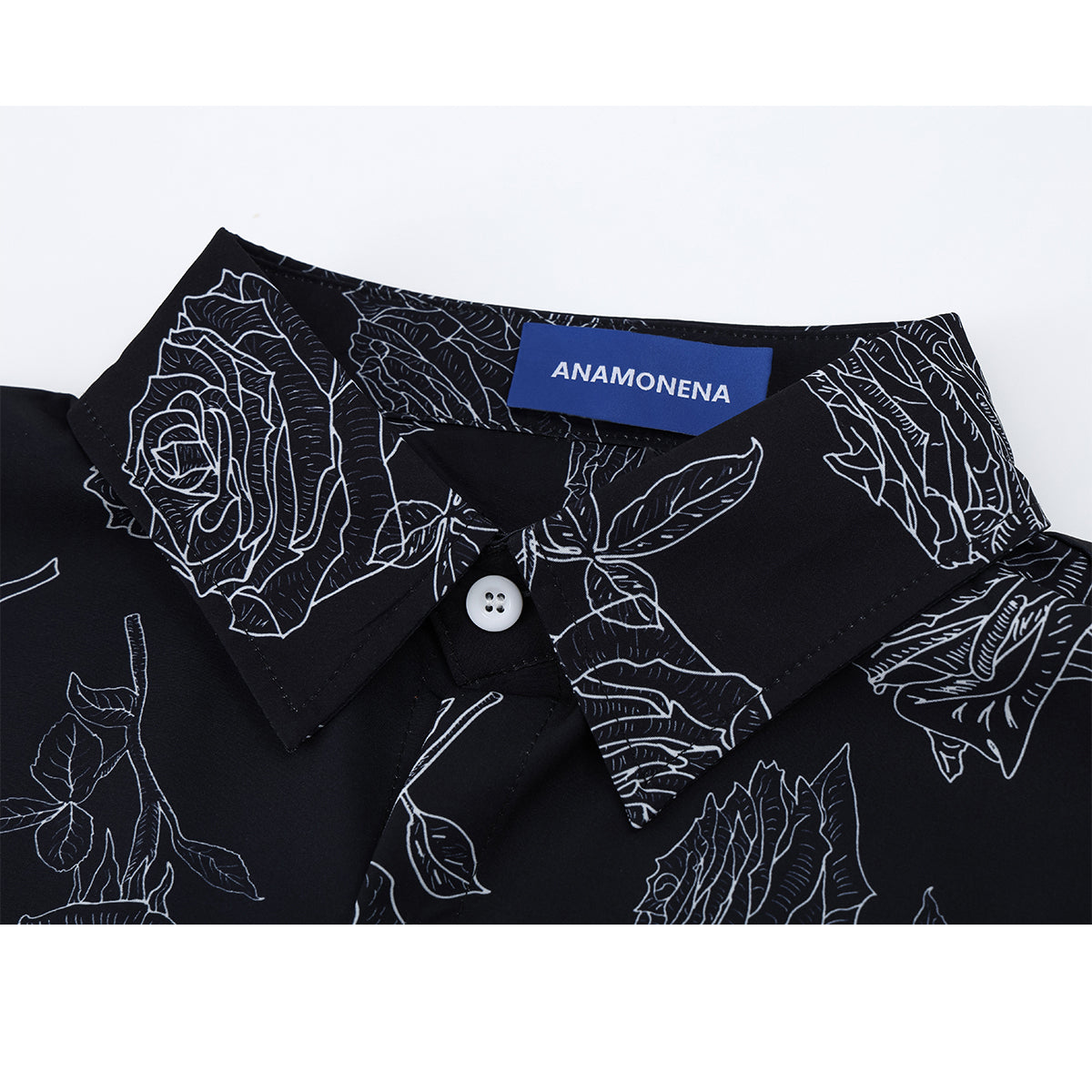 黒薔薇の線画シャツ – ManusMachina