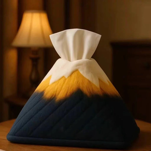 夕焼けの山のティッシュボックス