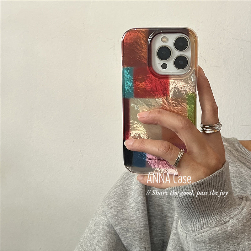 Retro Color Block iPhone Case