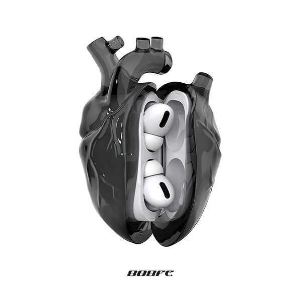 Heart AirPods Case - Black