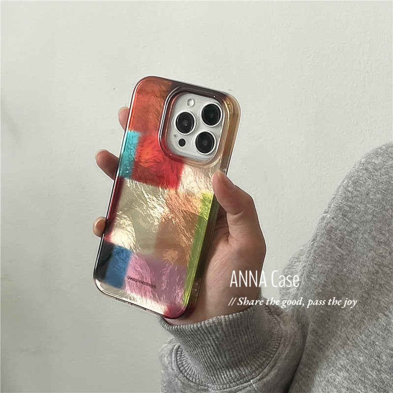 Retro Color Block iPhone Case