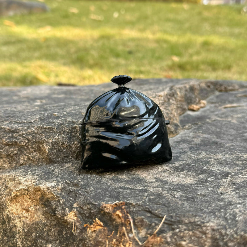 Black Garbage Bag AirPods Case