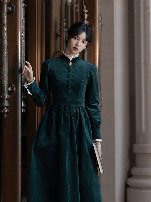 Vintage コーデュロイワンピース M・ダークグリーン Vintage コーデュロイワンピース M・ダークグリーン