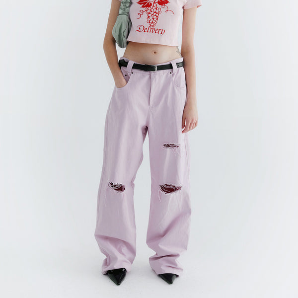 Pink Slash wide leg pants 