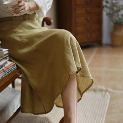 City Tea Classical Linen Skirt