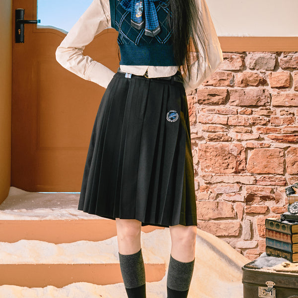 Magic School Embroidered Pleated Skirt