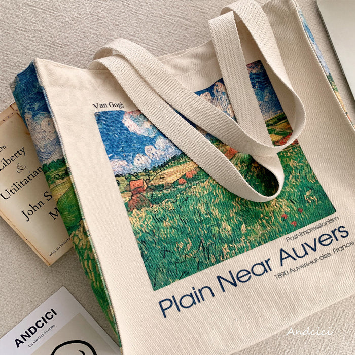 Plain near Auvers tote bag