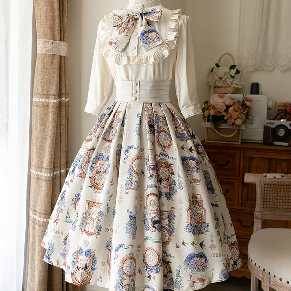Western clock and bouquet classical dress and short jacket (Wistalia) [Planned to be shipped from late April to early May 2023]