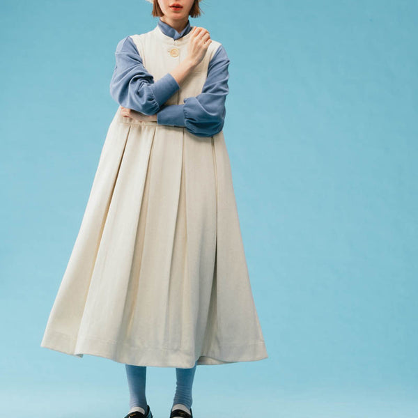 Ivory girl's wool jumper skirt