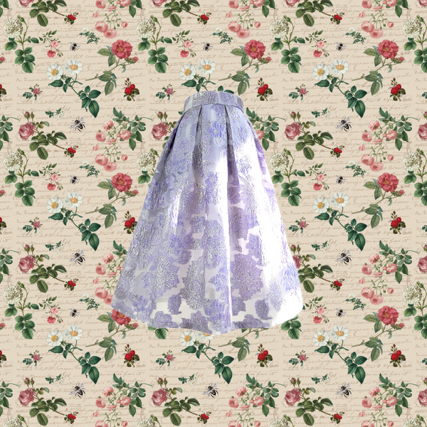 wisteria purple flower crowd hepburn skirt