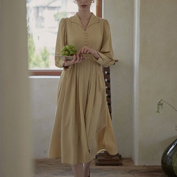 Willow Brown Lady French Retro Dress