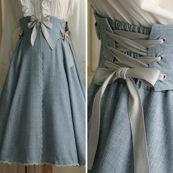 Corset ribbon skirt of thin flower lady [scheduled to be shipped from late May to early June 2023]