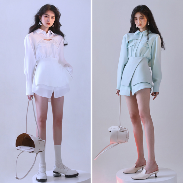 Ice Fragment Lady Tops, strap dress and pants skirt